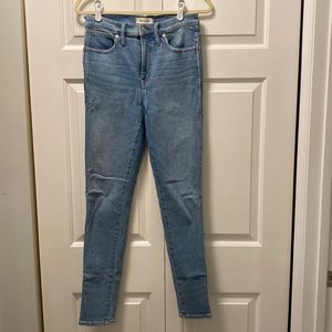 Madewell Tall 10" High-Rise Skinny Jeans in Hamden Wash - 29T